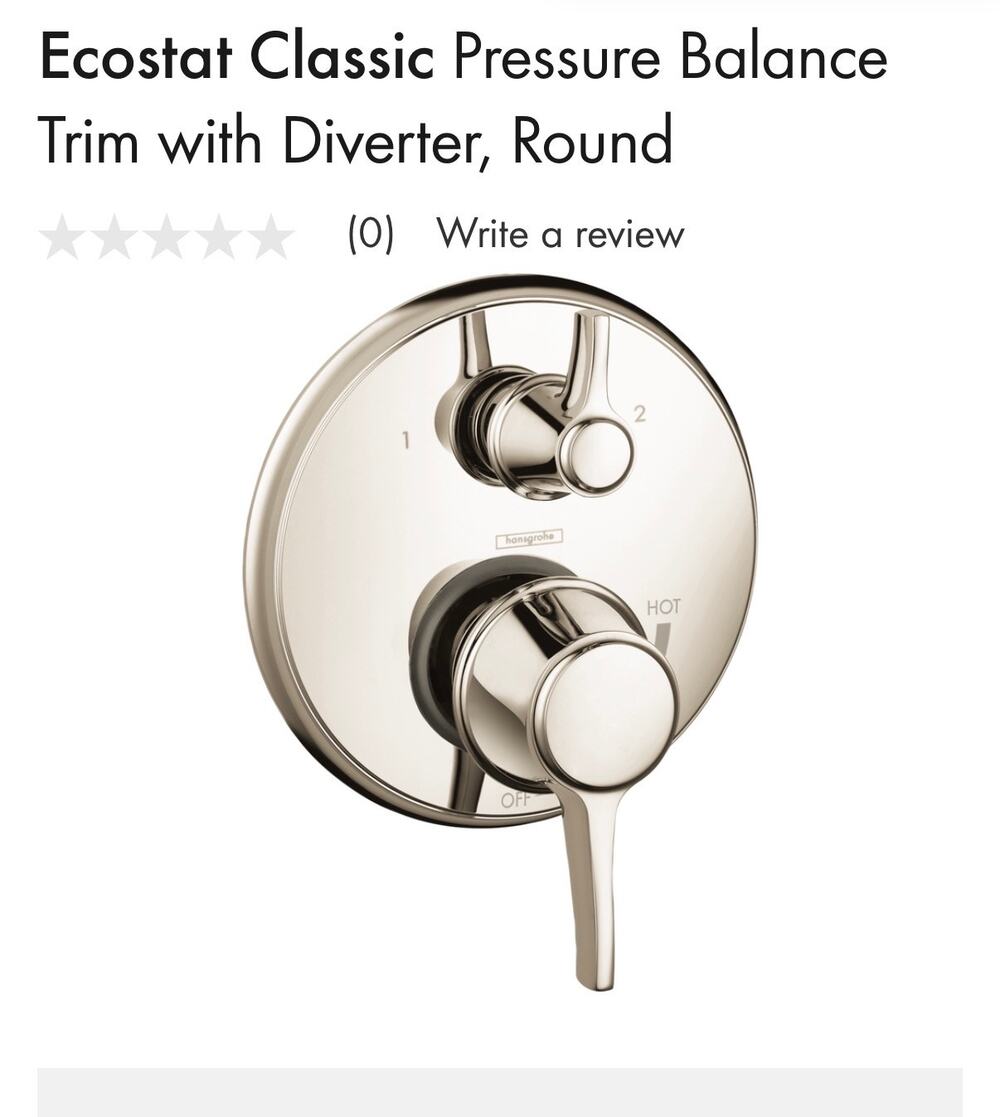 Hansgrohe PBV with Diverter and Function Unit-NIB